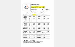 Cross d'Isle Samedi 7 février, pour ceux qui le souhaitent